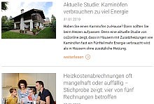 Screenshot: News mit Foto, Überschrift, Datum, Teaser und Link