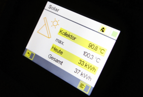 Display Solarthermieanlage